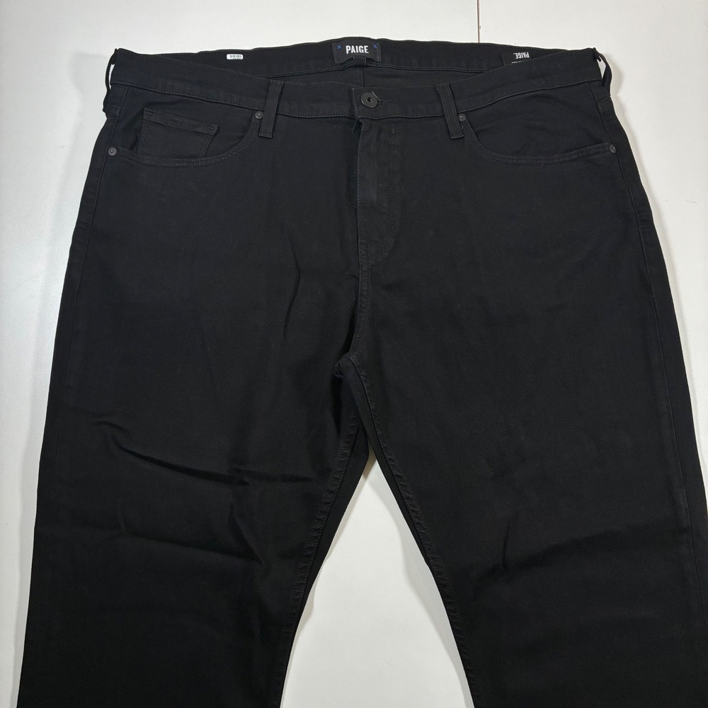 PAIGE Federal Jeans 42x30 Black Denim Slim Straight Transcend M797002